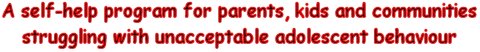 A self-help
                                program for parents, kids and
                                communities struggling with unacceptable
                                adolescent behaviour